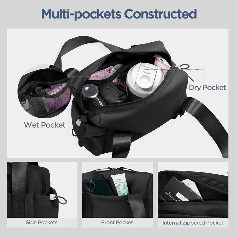 cysiyu Mini Gym Bag for Women Girls Small Gym Tote Bag with Wet Compartment Waterproof Travel Duffle Bag Cute Workout Sport Bag - Image 4